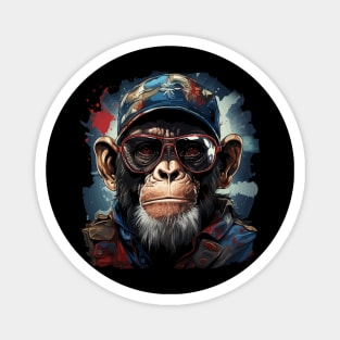 Patriotic Monkey Magnet